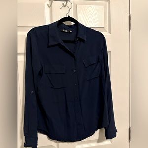 A.N.A navy 🎃button front blouse.